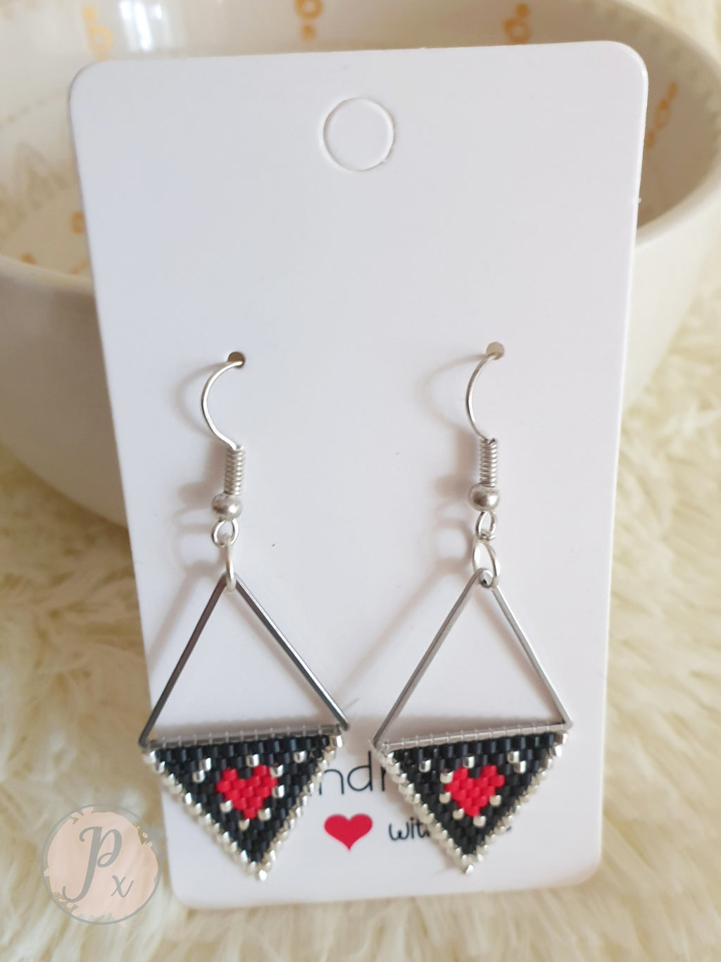 Pendientes corazón destelos