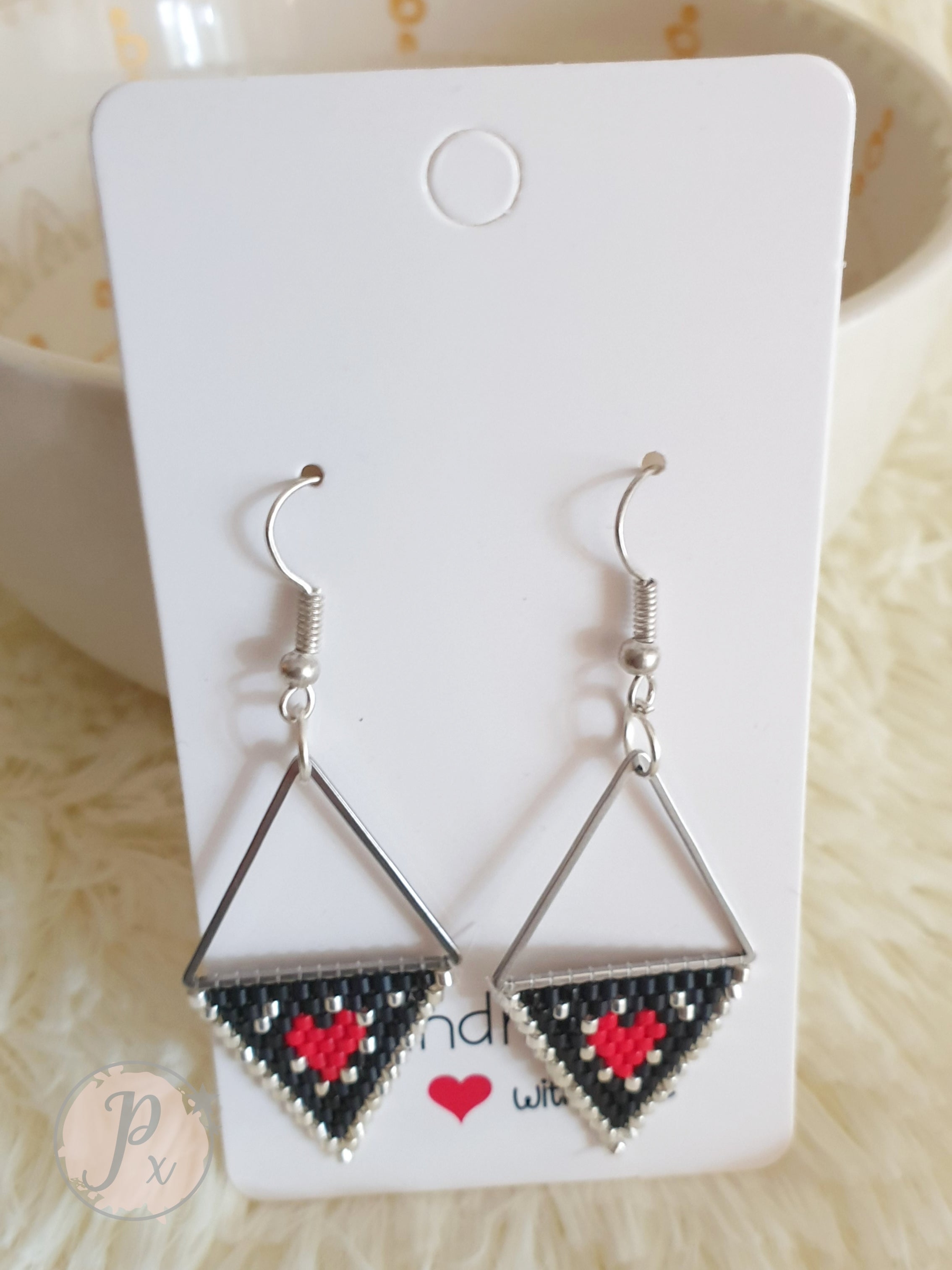 Pendientes corazón destelos