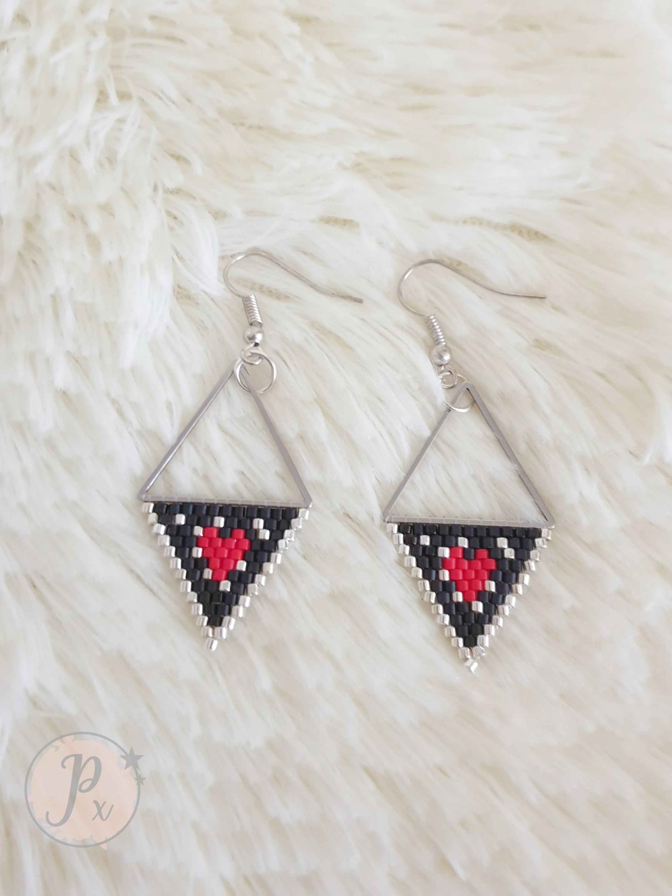 Pendientes corazón destelos