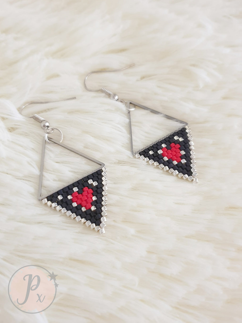 Pendientes corazón destelos