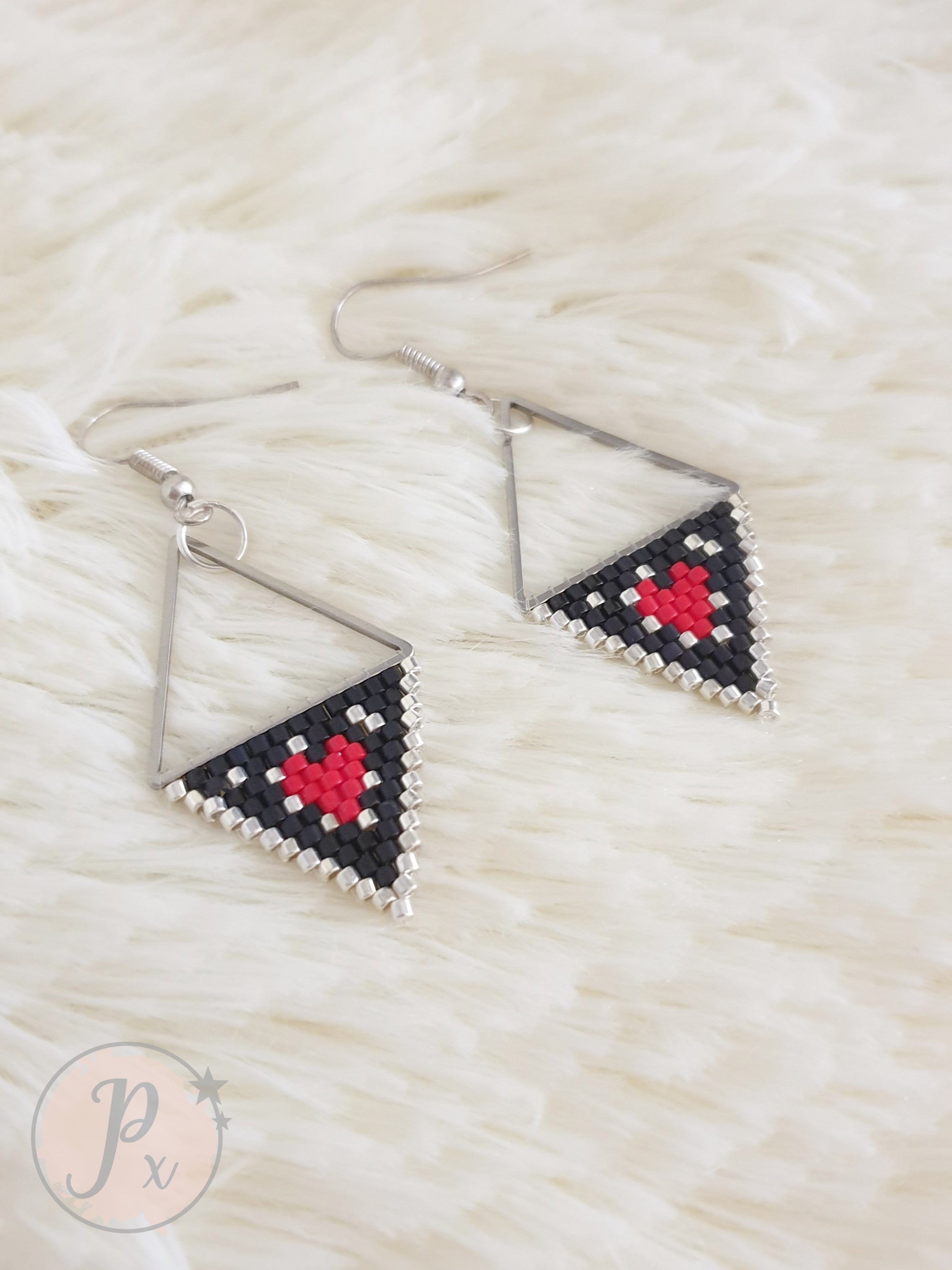 Pendientes corazón destelos